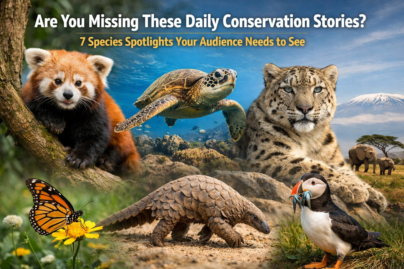 Are You Missing These Daily Conservation Stories? 7 Species Spotlights Your Audience Needs to See