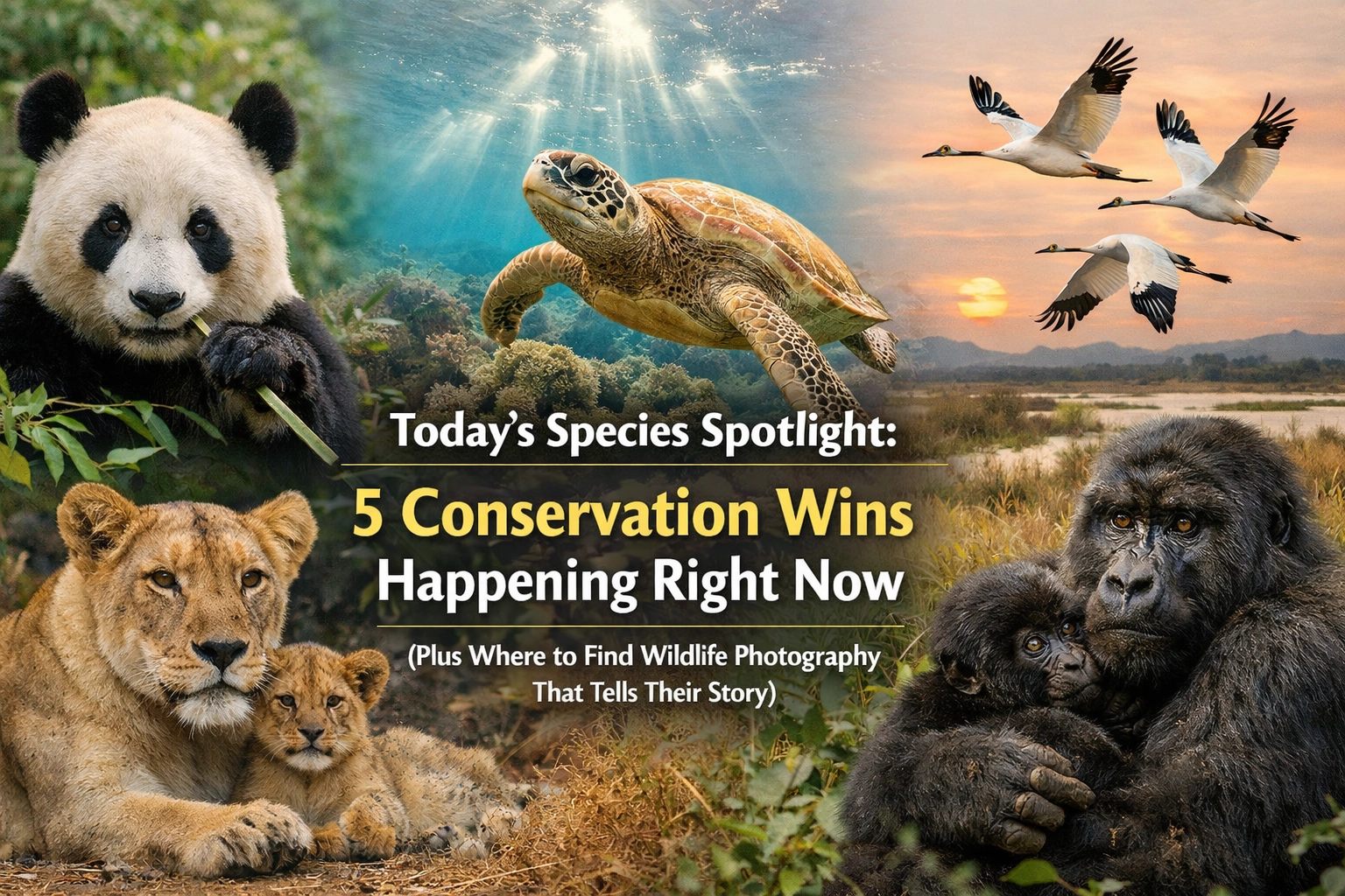 Today's Species Spotlight: 5 Conservation Wins Happening Right Now (Plus Where to Find Wildlife Photography That Tells Their Story)
