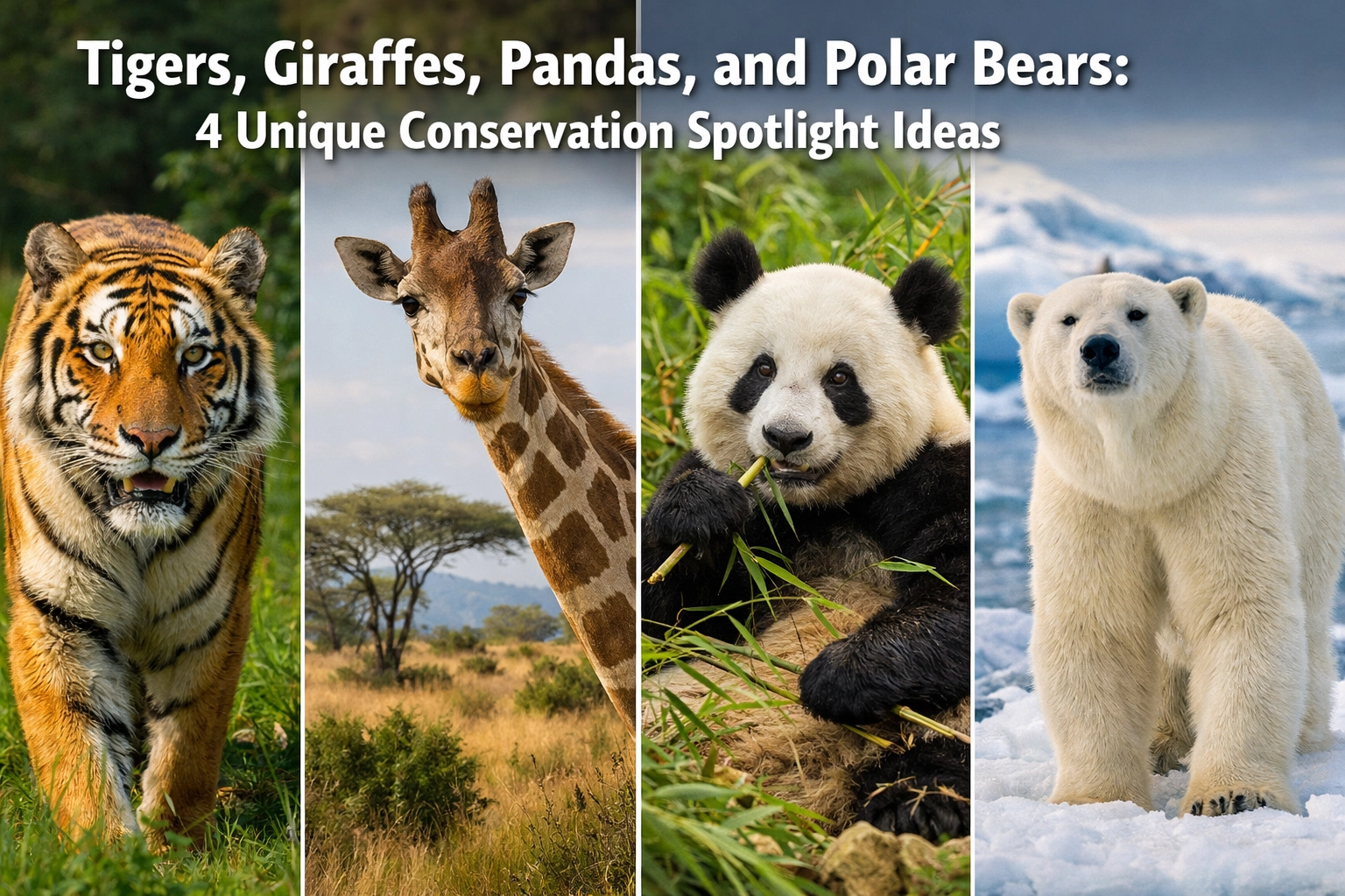 Tigers, Giraffes, Pandas, and Polar Bears: 4 Unique Conservation Spotlight Ideas