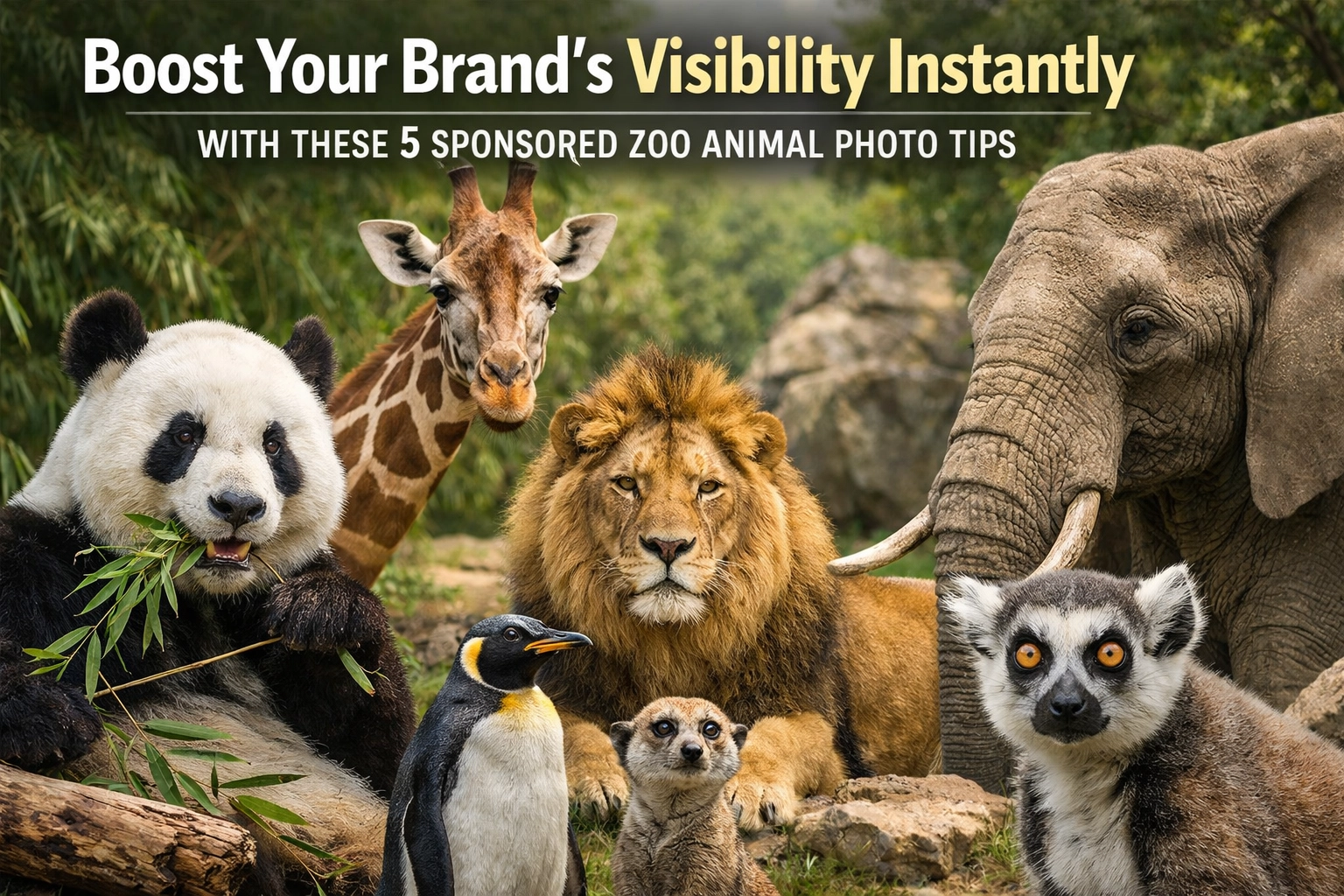 Boost Your Brand’s Visibility Instantly with These 5 Sponsored Zoo Animal Photo Tips
