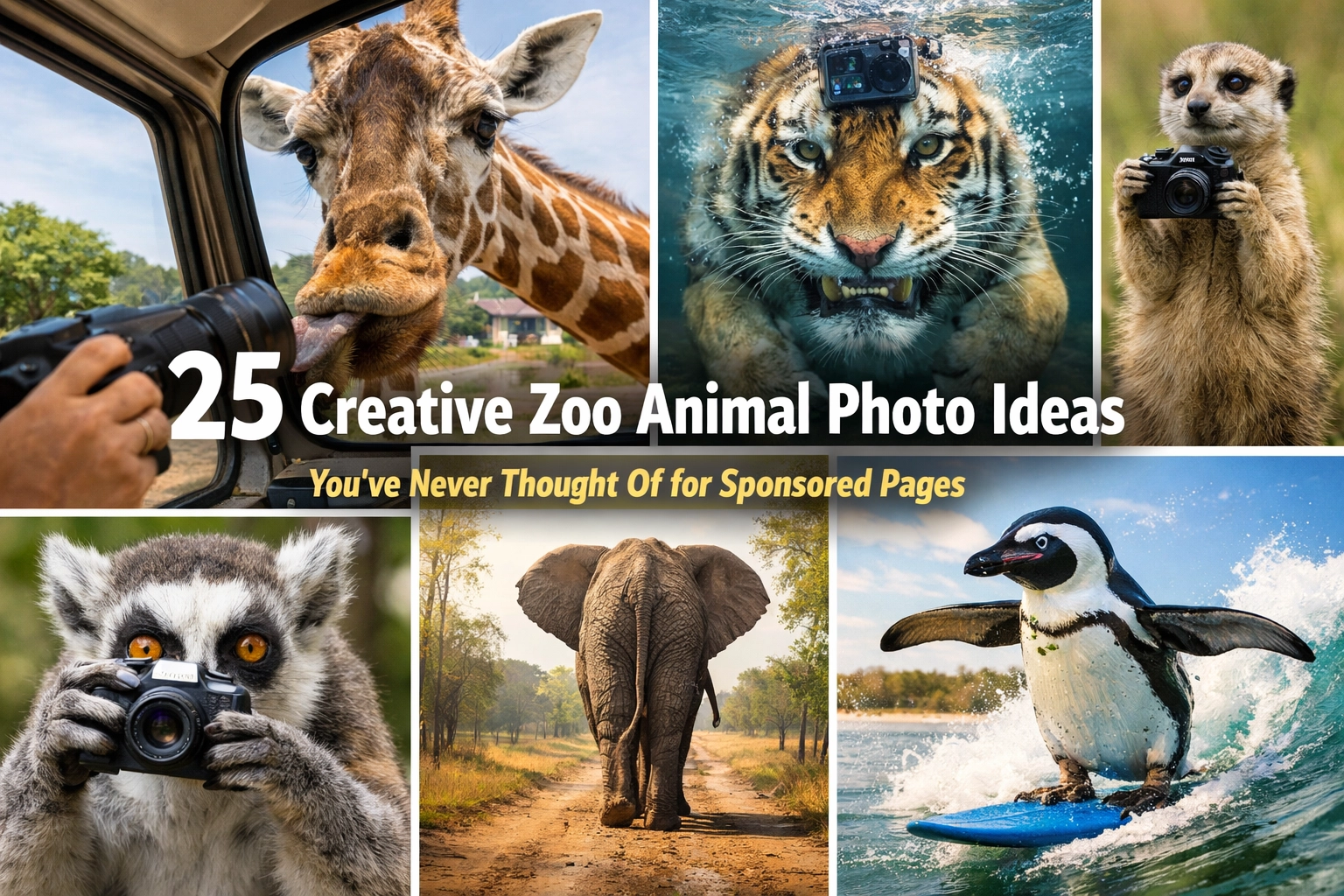 25 Creative Zoo Animal Photo Ideas You've Never Thought Of for Sponsored Pages