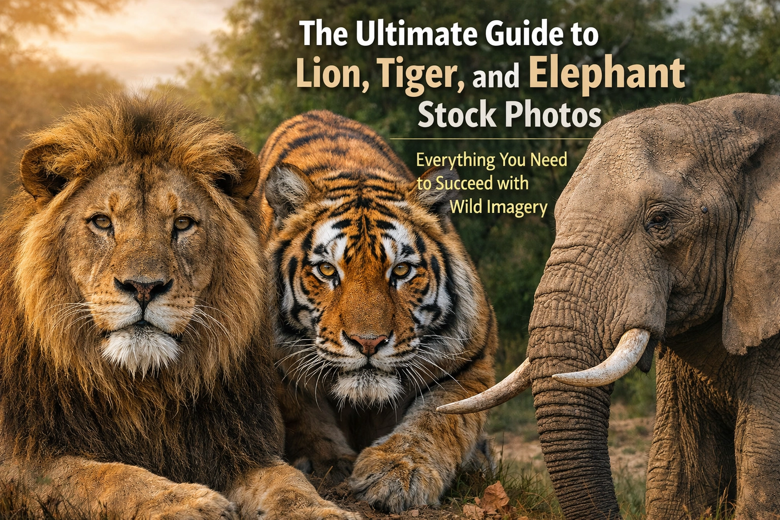 The Ultimate Guide to Lion, Tiger, and Elephant Stock Photos: Everything You Need to Succeed with Wild Imagery