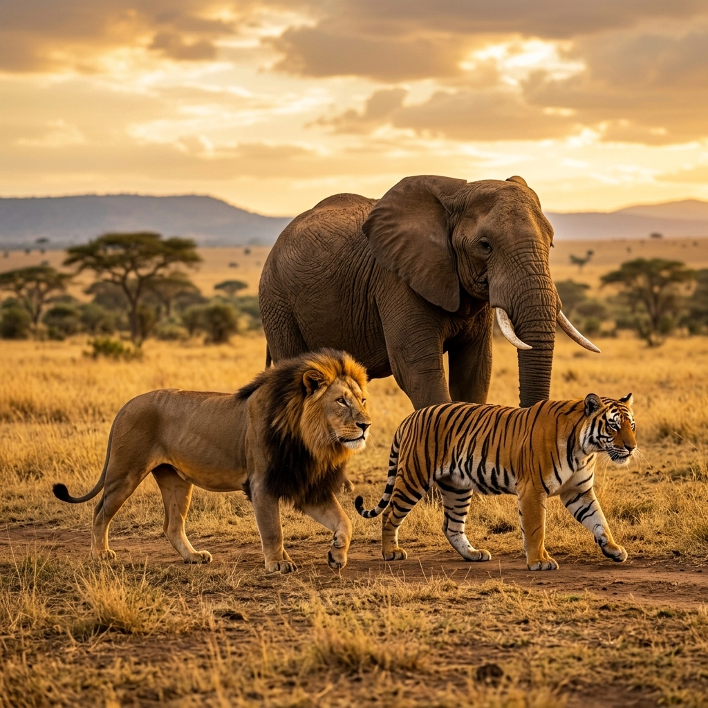 30 Catchy Lion, Tiger, and Elephant Photo Ideas for Your Next Social Media Campaign