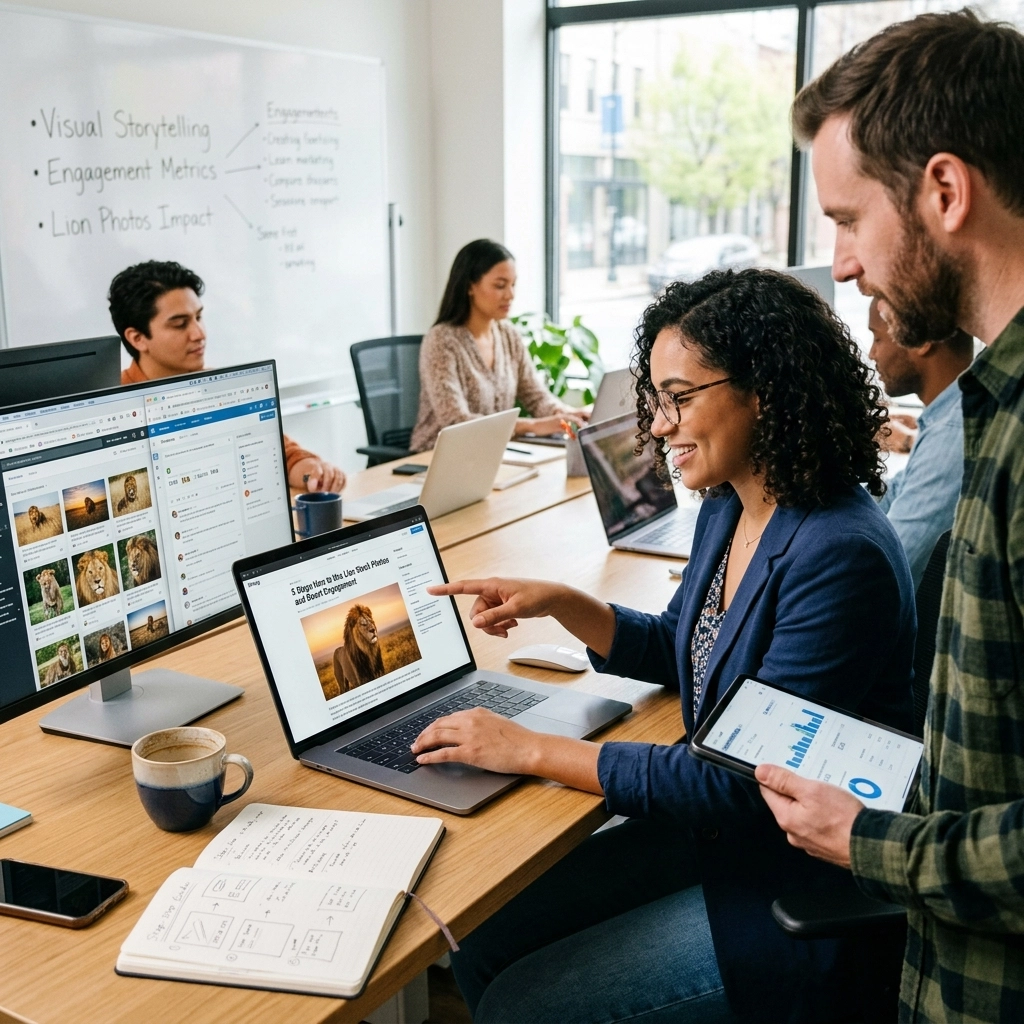 5 Steps How to Use Lion Stock Photos and Boost Engagement (Easy Guide for Marketers)